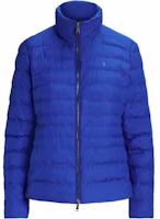 (Women) Ralph Lauren FW22 Solid Zip-Up Stand Collar Casual Jacket Women Blue WMPOOTWN2820173-400 (Women) Ralph Lauren FW22 Solid Zip-Up Stand Collar Casual Jacket Women Blue WMPOOTWN2820173-400