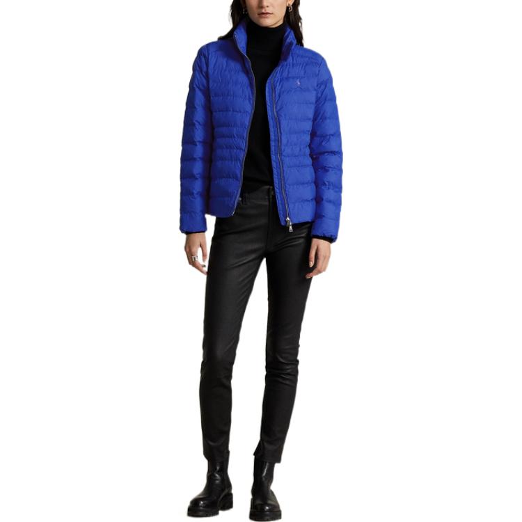 Lookbook (W) Ralph Lauren FW22 女款藍色立領拉鍊休閒外套 WMPOOTWN2820173-400