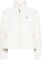 (Women) Ralph Lauren FW23 Off-White High-Neck Zip-Up Casual Jacket 211936442-005 (Women) Ralph Lauren FW23 Off-White High-Neck Zip-Up Casual Jacket 211936442-005