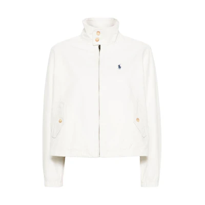 (Women) Ralph Lauren FW23 Off-White High-Neck Zip-Up Casual Jacket 211936442-005