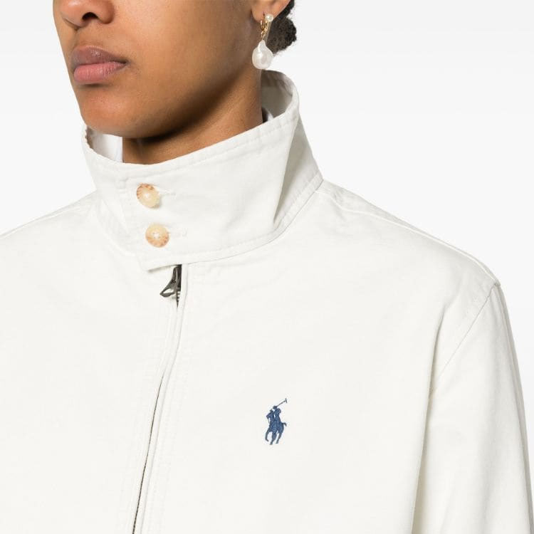 Details for (W) 拉夫·勞倫 FW23 米白高領拉鍊休閒外套 211936442-005