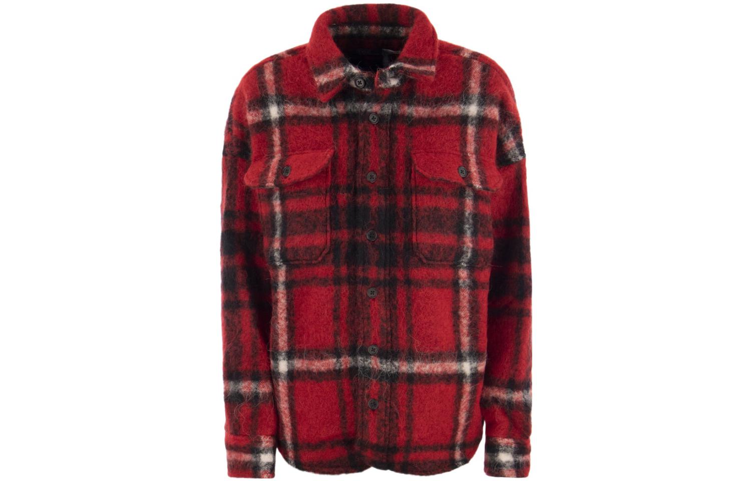 Order (W) Ralph Lauren FW23 紅色格紋拼接長袖外套 211916031-001