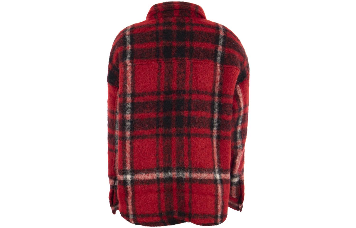 Lookbook (W) Ralph Lauren FW23 紅色格紋拼接長袖外套 211916031-001