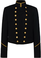 (Women) Ralph Lauren FW23 Trimmed Button High-Neck Jacket Black 211761883-001 (Women) Ralph Lauren FW23 Trimmed Button High-Neck Jacket Black 211761883-001