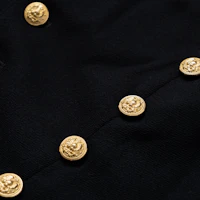 Shop (W) 拉夫羅倫 FW23 修身高領釦式外套 黑色 211761883-001