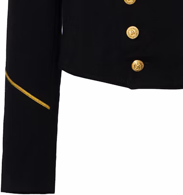 (W) 拉夫·劳伦 FW23 修边高领纽扣夹克 黑色 211761883-001 Purchase (W) 拉夫·劳伦 FW23 修边高领纽扣夹克 黑色 211761883-001