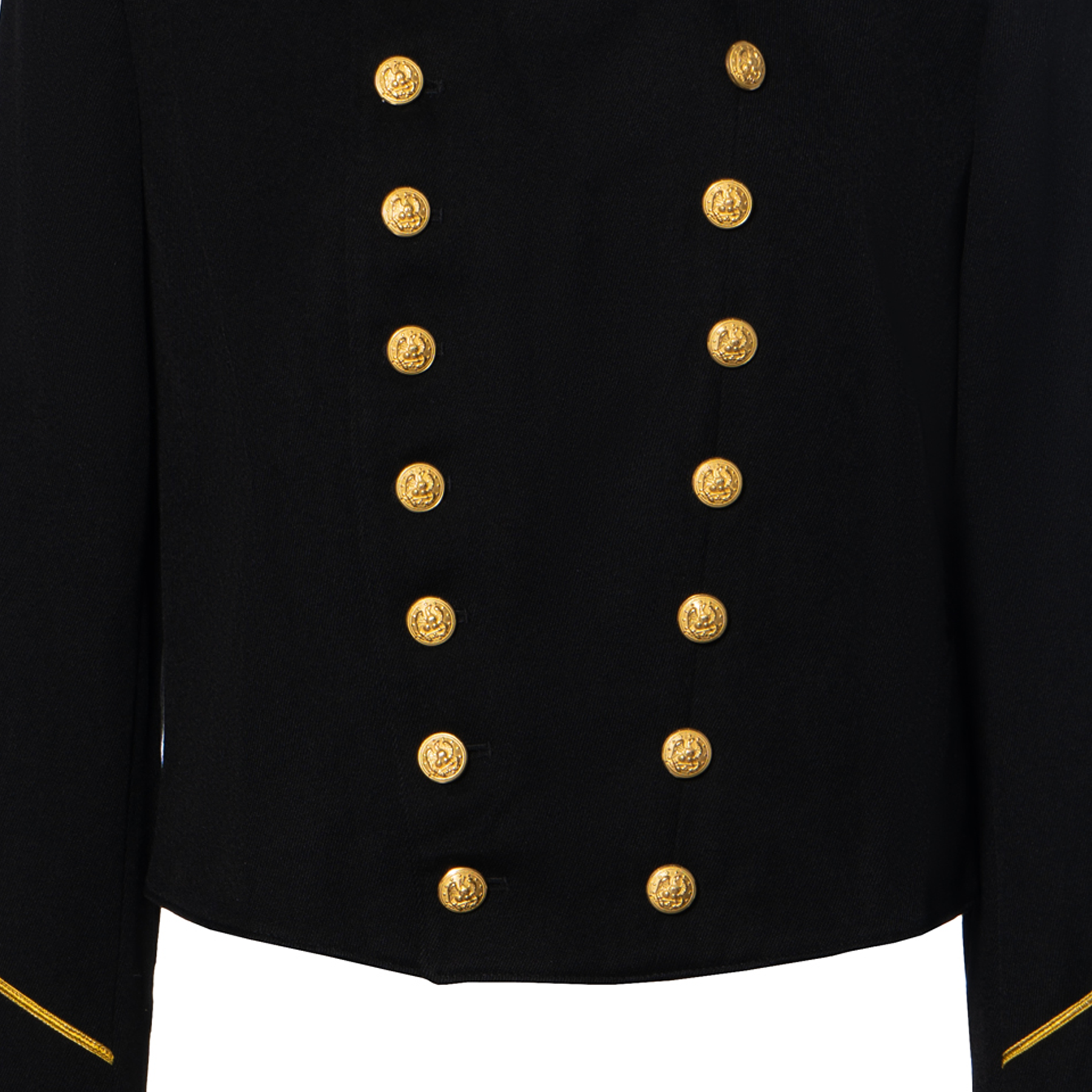 Cheap (W) 拉夫·劳伦 FW23 修边高领纽扣夹克 黑色 211761883-001