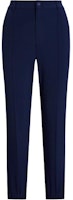 (Women) Ralph Lauren FW24 Solid Mid-Rise Pleated Tapered Knit Pants Navy. WMXGPNTNBQ20052-410 (Women) Ralph Lauren FW24 Solid Mid-Rise Pleated Tapered Knit Pants Navy. WMXGPNTNBQ20052-410