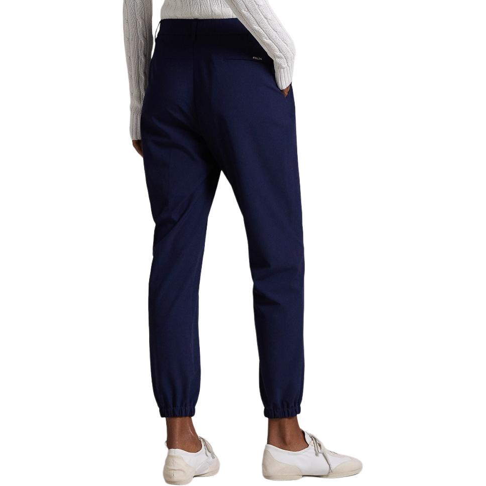 Shop (W) 拉夫劳伦 FW24 海军蓝中腰褶裥锥形针织长裤。 WMXGPNTNBQ20052-410