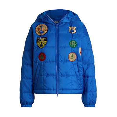 (Women) Ralph Lauren FW24 Bright Blue Embroidered Logo Zip Hoodie Jacket WMPOOTWN2820297-BRIGHT-BLUE
