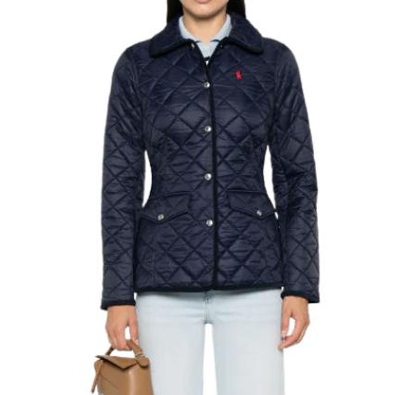 Shop (W) 拉夫劳伦 FW24 海军蓝小马标志纽扣夹克 211940996-001