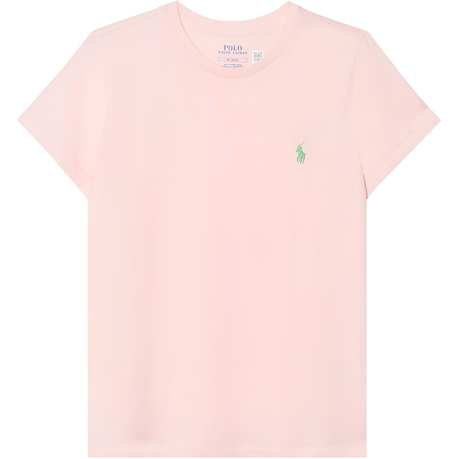 (Women) Ralph Lauren Logo Embroidered Pink Short Sleeve T-Shirt Standard Fit SS25 211682521-120