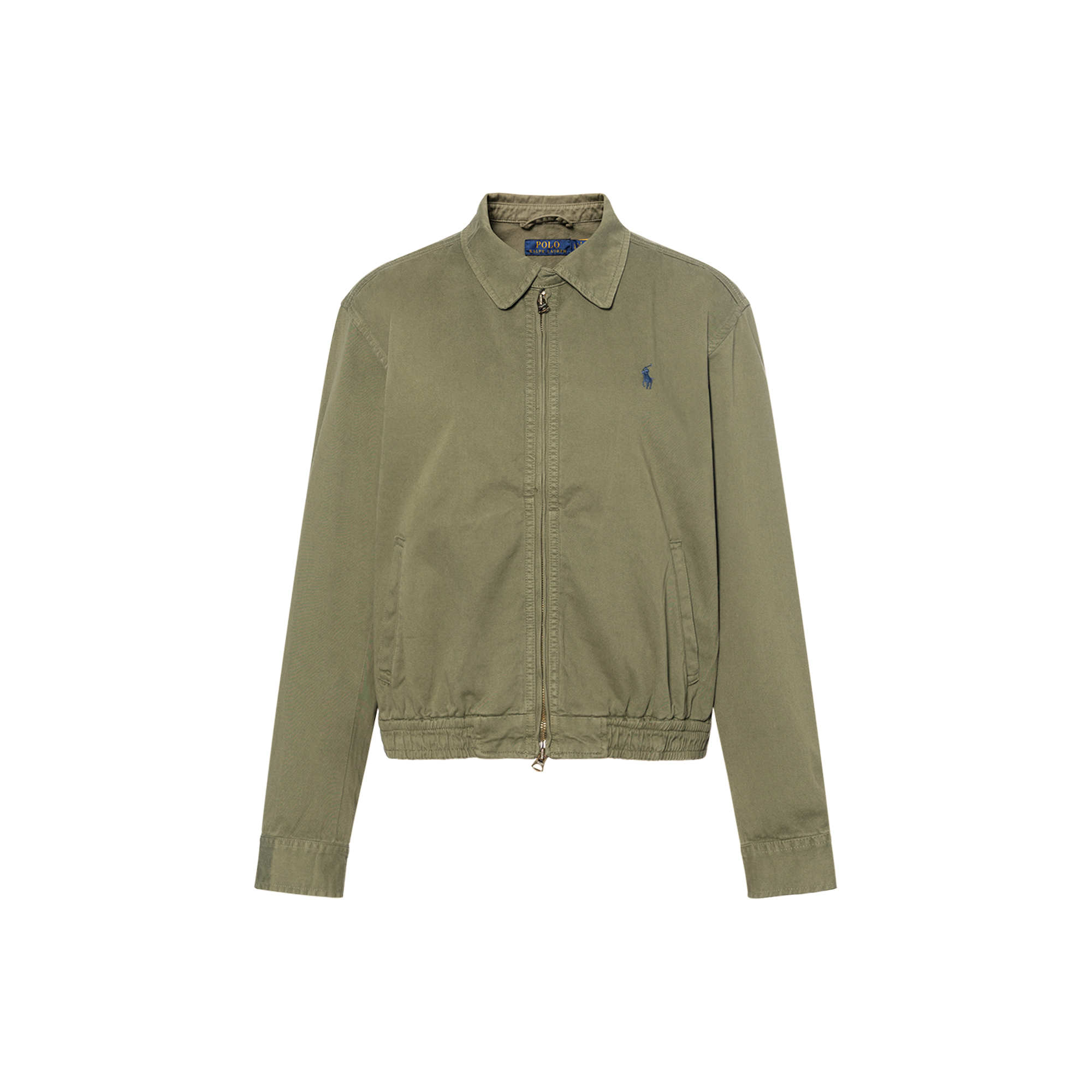 (Women) Ralph Lauren SS24 Green Logo Embroidered Long-Sleeve Polo Jacket 211937952-010