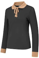 (Women) RAPIDO Black Long Sleeve Golf Casual Fit Pullover Polo Shirt. CP4941Z32 (Women) RAPIDO Black Long Sleeve Golf Casual Fit Pullover Polo Shirt. CP4941Z32