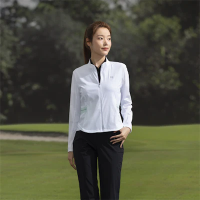 (W) RAPIDO 軽量スポーティージップアップジャケット - 柔らかい通気性でスリムフィット CP4376Z03 4