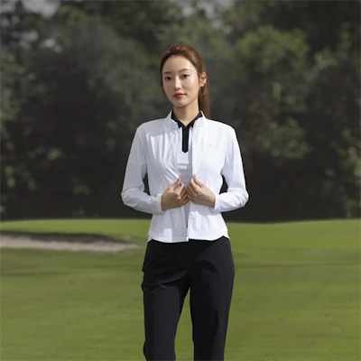 (W) RAPIDO 軽量スポーティージップアップジャケット - 柔らかい通気性でスリムフィット CP4376Z03 2