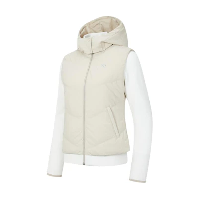 (Women) Rapido Lightweight Warm Beige Zip-Up Vest CP4Z38Z01