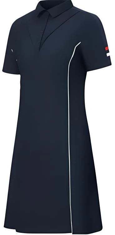 women-rapido-navy-blue-short-polo-collar-two-piece-style-dress-cp-4371-z16