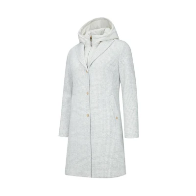 (Women) RAPIDO Solid Color Outdoor Casual Hoodie Jacket - Light Velvet Gray. CP3939U05