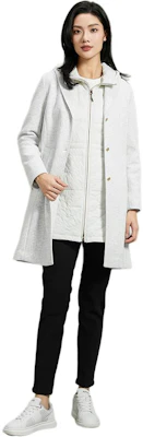 (W) RAPIDO 無地 カジュアルアウトドアフーディージャケット - ライトベルベットグレー. CP3939U05 Lookbook (W) RAPIDO 無地 カジュアルアウトドアフーディージャケット - ライトベルベットグレー. CP3939U05