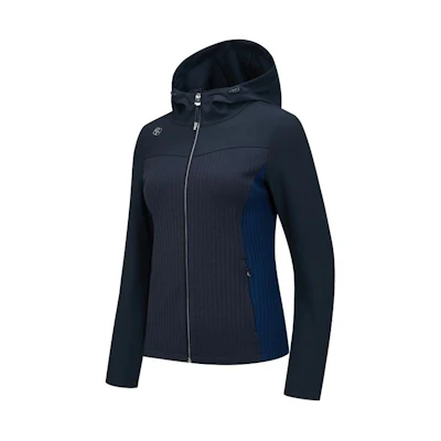 (Women) RAPIDO Striped Color-Block Outdoor Zip-Up Hooded Jacket CP4176G05