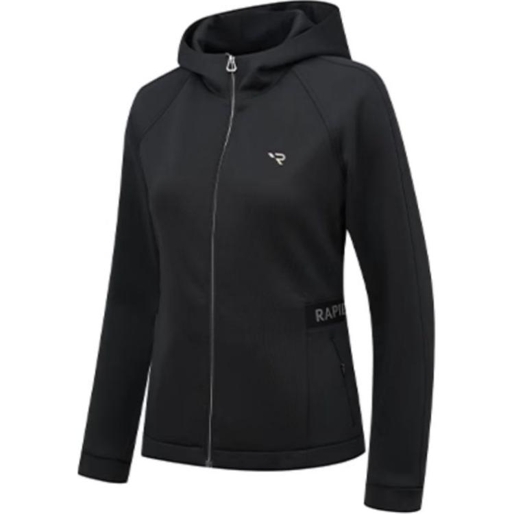 (Women) RAPIDO Casual Zip-Up Hoodie Jacket - Black CP3739Z72