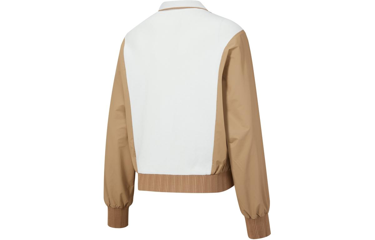 Lookbook (W) ラピード CLAGANCE ベージュ ジップアップ スポーツカジュアルジャケット コントラストカラー付き CP4151Z03