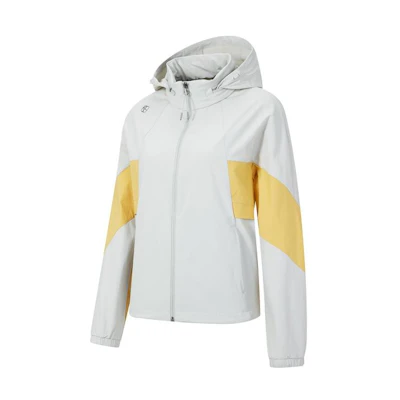 (Women) RAPIDO Colorblock Hoodie Casual Track Jacket Light Gray CP4139O41