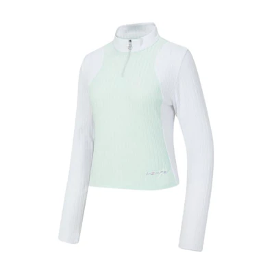(Women) RAPIDO Contrast Color Long-Sleeve Sweatshirt - Mint Green CP4241A73