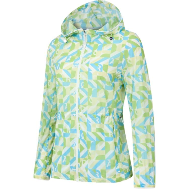 (Women) RAPIDO Full-Print Hooded Zip Jacket Green Casual Style CP4439O48