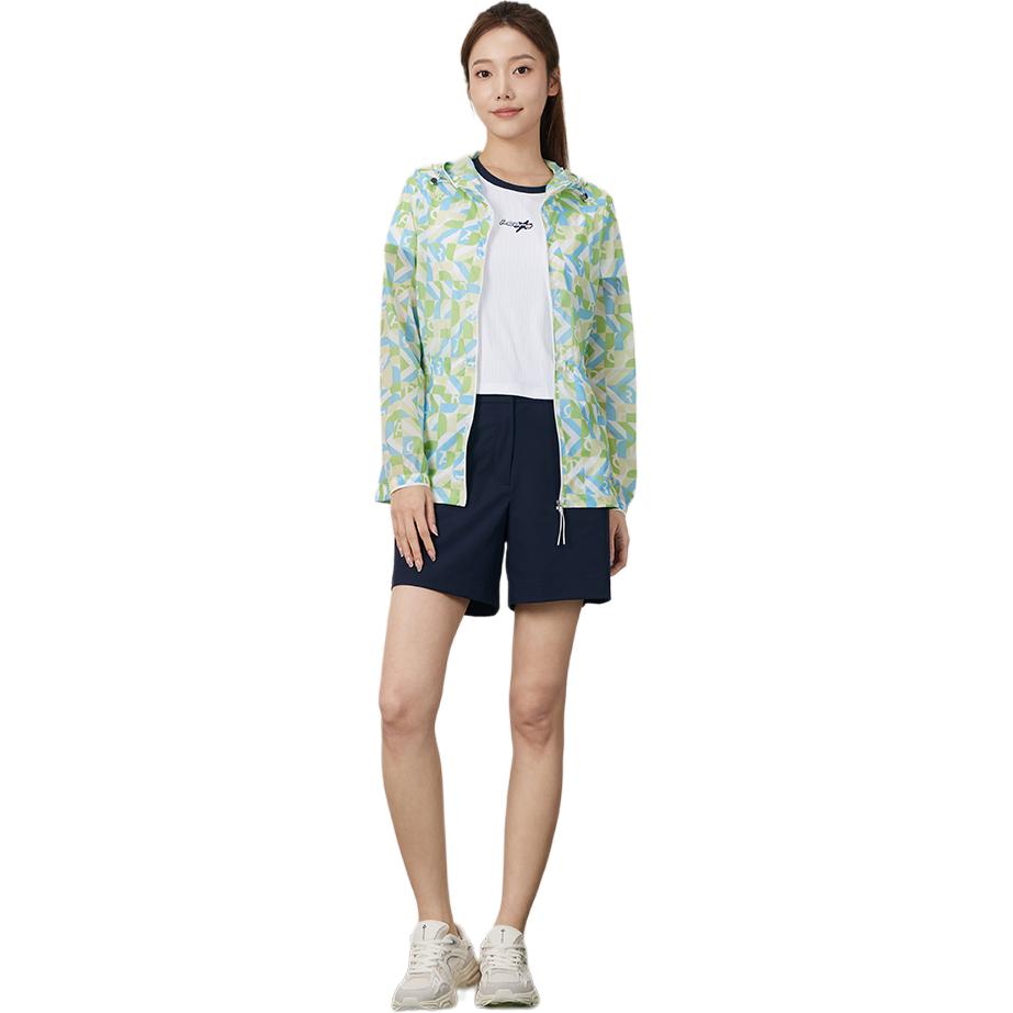 Lookbook (W) RAPIDO フルプリント フード付きジップ ジャケット グリーン カジュアルスタイル CP4439O48