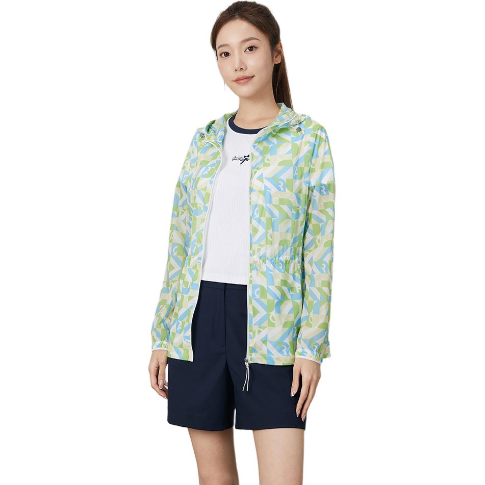 Shop (W) RAPIDO フルプリント フード付きジップ ジャケット グリーン カジュアルスタイル CP4439O48