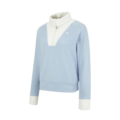 (Women) RAPIDO Golf Colorblock High Neck Sweatshirt Sky Blue CP3941Z91