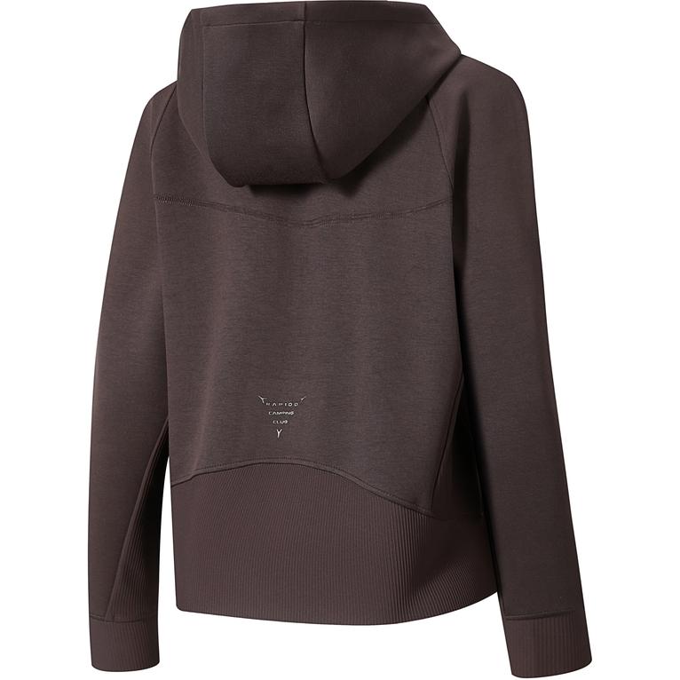 Lookbook (W) RAPIDO Oライン スポーツ フード付き 長袖 ジャケット ディープブラウン CP4776O35