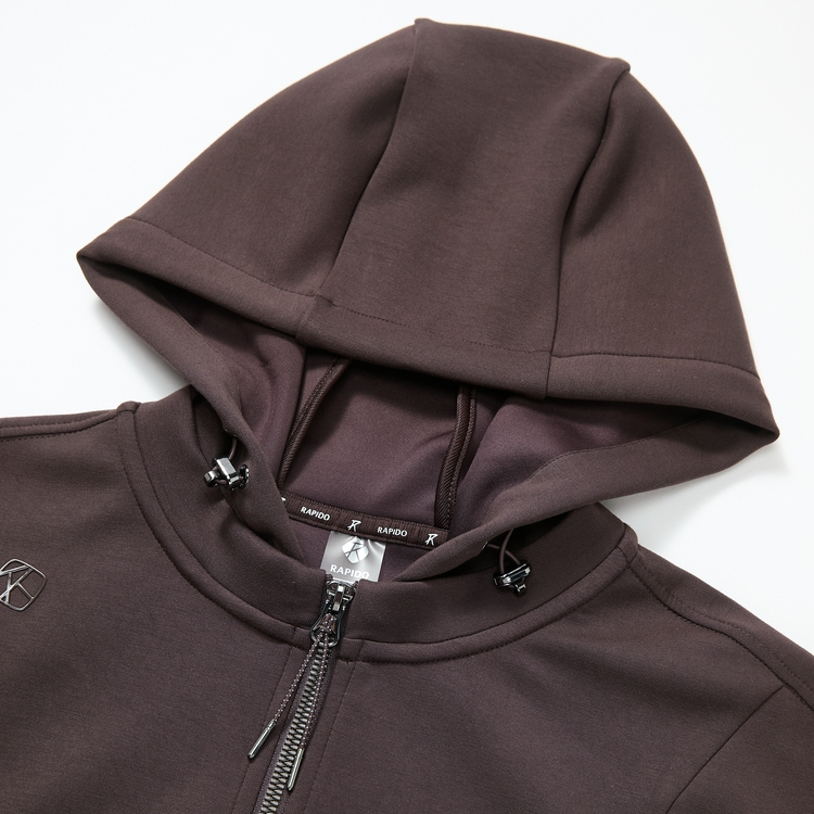 Shop (W) RAPIDO Oライン スポーツ フード付き 長袖 ジャケット ディープブラウン CP4776O35