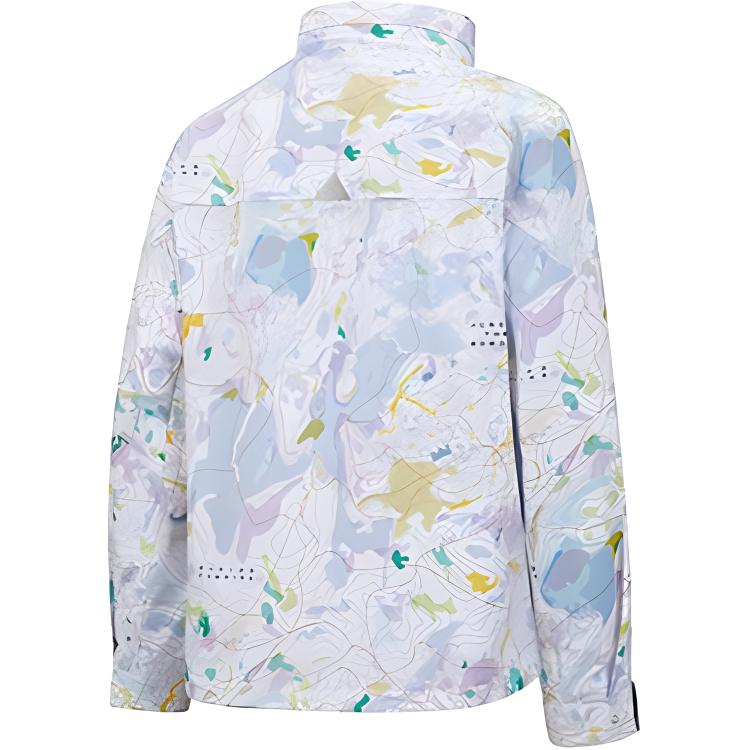 Lookbook (W) RAPIDO Oシリーズ 花柄 取り外し可能フード コットンジャケット レディース ライトパープル CP4Z38O35