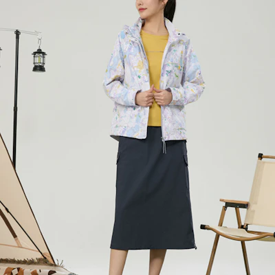 (W) RAPIDO Oシリーズ 花柄 取り外し可能フード コットンジャケット レディース ライトパープル CP4Z38O35 Shop (W) RAPIDO Oシリーズ 花柄 取り外し可能フード コットンジャケット レディース ライトパープル CP4Z38O35