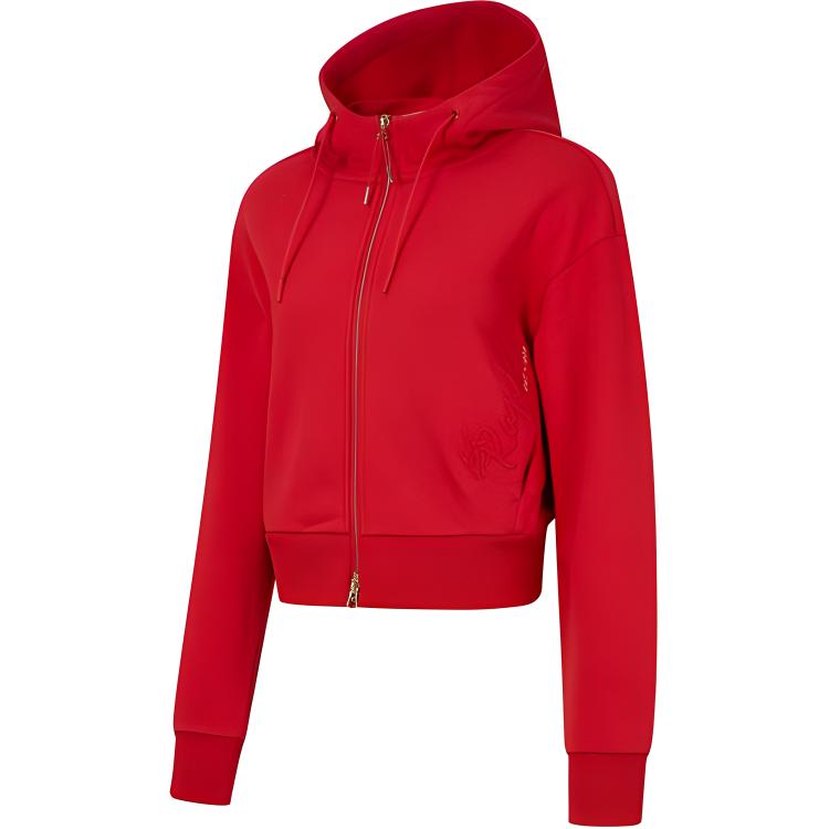 Order (W) RAPIDO Jaket Hoodie Pendek Oversized Merah CP4Z39J60