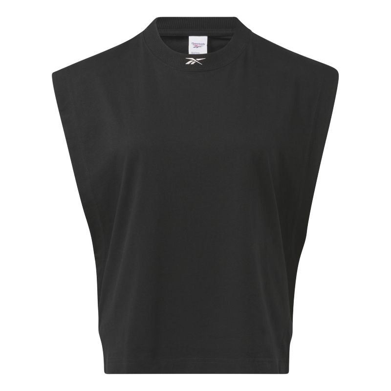 (Women) Reebok Black Sleeveless Casual Sports Tank Top. HS0386