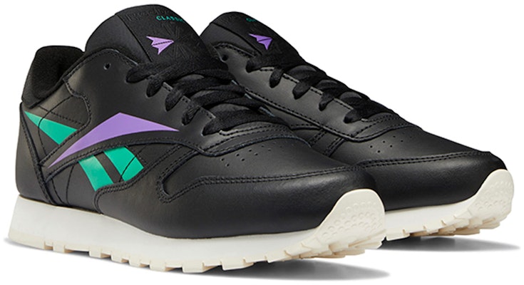 (W) 锐步经典皮革 黑绿色紫色款 EF8237 Lookbook (W) 锐步经典皮革 黑绿色紫色款 EF8237