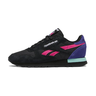 (W) Reebok Classic Leather 'Black Proud Pink Bold Purple'