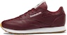 (W) Reebok Classic Leather 'Burgundy' Kasut Kulit Merah Marun DV7102