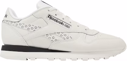 (Women) Reebok Classic Leather 'Floral Logo - Chalk Pure Grey' 100074373 (Women) Reebok Classic Leather 'Floral Logo - Chalk Pure Grey' 100074373