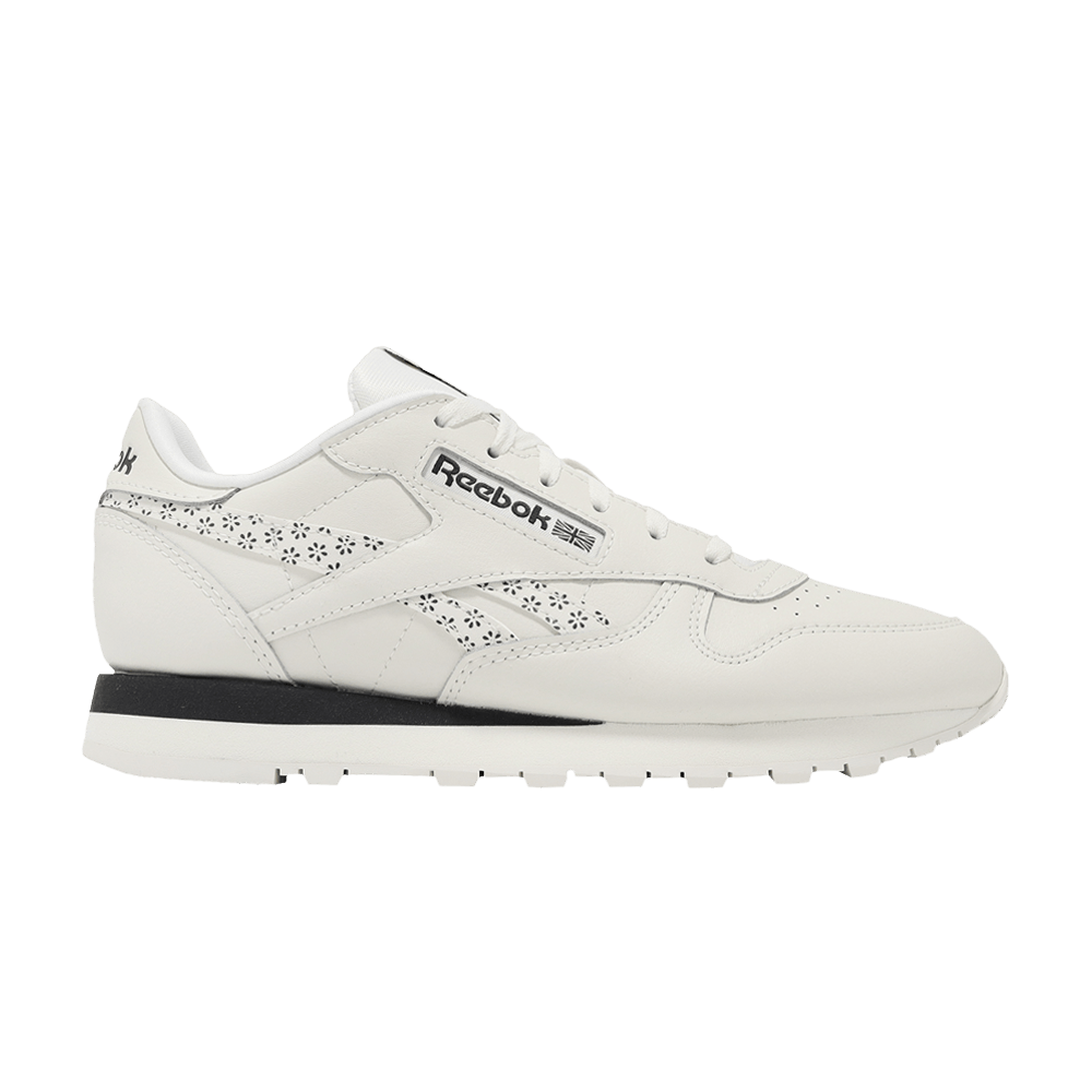 (Women) Reebok Classic Leather 'Floral Logo - Chalk Pure Grey ...