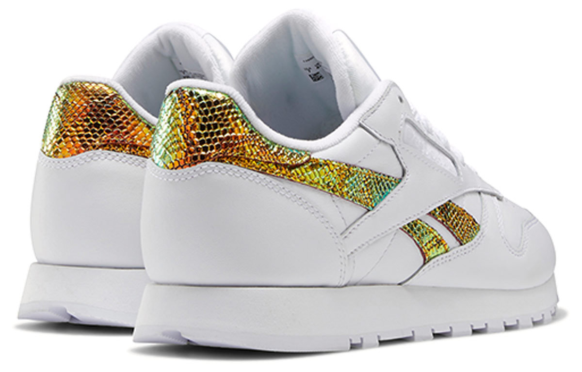 Purchase (女性) Reebok 經典皮革‘虹彩蛇紋條紋’ FV1083