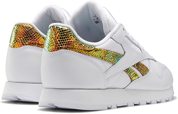 (Women) Reebok Classic Leather 'Iridescent Snakeskin Stripe' FV1083 Purchase (Women) Reebok Classic Leather 'Iridescent Snakeskin Stripe' FV1083