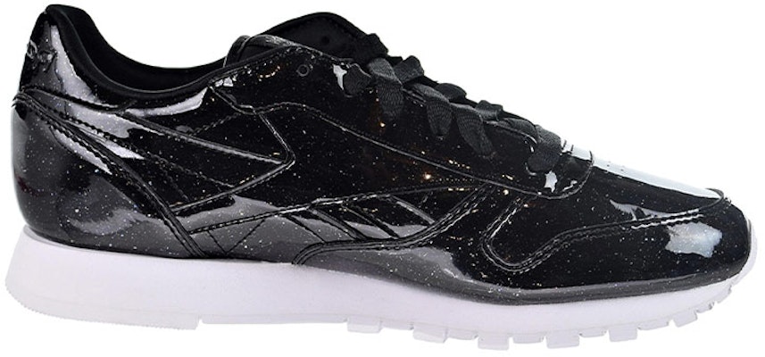 Reebok 經典皮革 PP 珍珠漆皮 減震防滑 低幫休閒運動鞋 女款 黑色 Order Reebok 經典皮革 PP 珍珠漆皮 減震防滑 低幫休閒運動鞋 女款 黑色