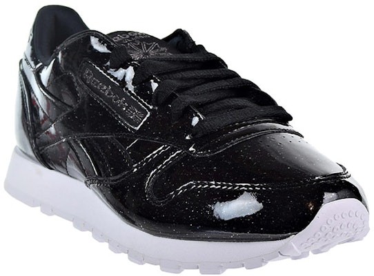 Reebok 經典皮革 PP 珍珠漆皮 減震防滑 低幫休閒運動鞋 女款 黑色 Lookbook Reebok 經典皮革 PP 珍珠漆皮 減震防滑 低幫休閒運動鞋 女款 黑色