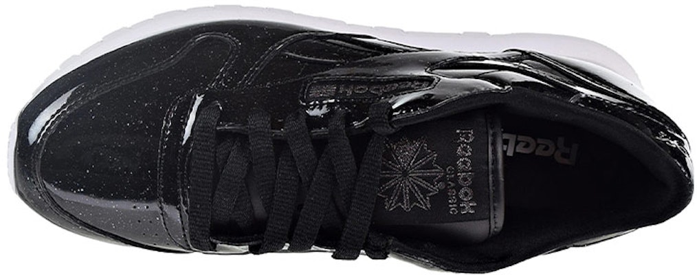 Reebok 經典皮革 PP 珍珠漆皮 減震防滑 低幫休閒運動鞋 女款 黑色 Shop Reebok 經典皮革 PP 珍珠漆皮 減震防滑 低幫休閒運動鞋 女款 黑色