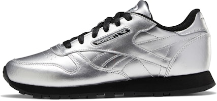 (Women) Reebok Classic Leather 'Silver Metallic Black' EF9500 (Women) Reebok Classic Leather 'Silver Metallic Black' EF9500